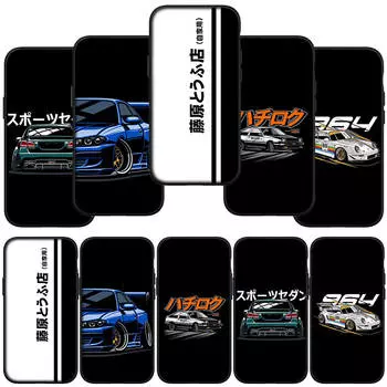 для iPhone 16 15 Xiaomi Redmi Note 13 12 11 Pro Max X 9 14 Plus XR Samsung Galaxy S24 S23 Huawei OPPO Supercar Car Initial D Cartoon AE86 чехол для телефона for Samsung Galaxy S22 Ultra аэро