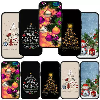 для iPhone 16 15 Xiaomi Redmi Note 13 12 11 Pro Max X 9 14 XR Samsung Galaxy A16 S24 S23 Plus A06 14C Huawei OPPO Deer Merry Christmas Tree чехол для телефона for Xiaomi Poco F3 экрю