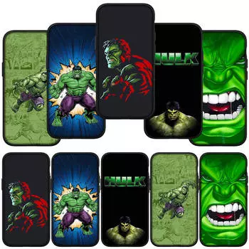 для iPhone 16 15 Xiaomi Redmi Note 13 12 11 Pro Max X 9 14 Plus XR Samsung Galaxy A15 S24 S23 S22 S20 10Huawei OPPO Супергерой Халк Marvel Чехол для телефона for Redmi Note 8T экрю
