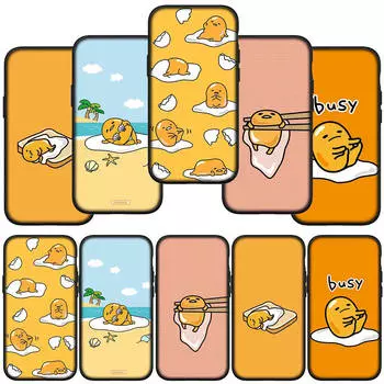 для iPhone 16 15 Xiaomi Redmi Note 13 12 11 Pro Max X 9 14 XR Samsung Galaxy A16 S24 S23 Plus 14C A06 S20 FE Huawei OPPO Gudetama милый чехол для телефона с яйцами for Samsung Galaxy A30 болюс