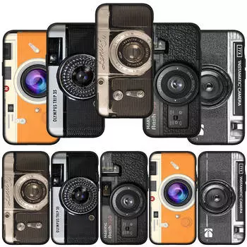 для iPhone 16 15 Xiaomi Redmi Note 13 12 11 Pro Max X 9 14 Plus XR Samsung Galaxy A15 S24 S23 Huawei OPPO Ретро камера Винтажный узор чехол для телефона for Samsung Galaxy M15 аэро