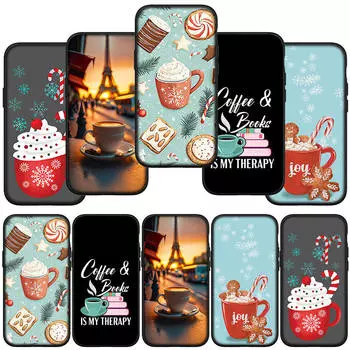 для iPhone 16 15 Xiaomi Redmi Note 13 12 11 Pro Max X 9 14 Plus XR Samsung Galaxy S24 S23 Huawei OPPO Рождество ОК, но первый кофейный чехол для телефона for iPhone 15 Pro экрю