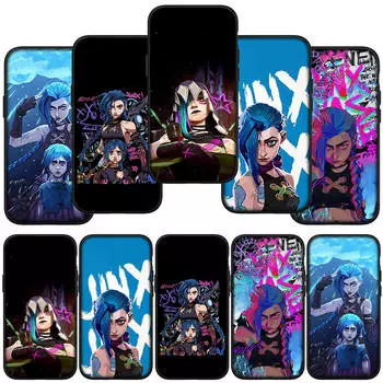 для iPhone 16 15 Xiaomi Redmi Note 13 12 11 Pro Max X 9 14 Plus XR Samsung Galaxy S24 S23 9C Huawei OPPO чехол Jinx Arcanes Comics Vi Jayce чехол для телефона for iPhone 14 Pro аэро