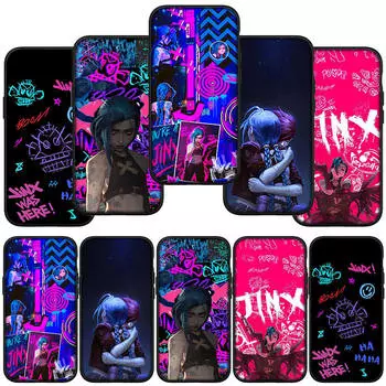 для iPhone 16 15 Xiaomi Redmi Note 13 12 11 Pro Max X 9 14 Plus XR Samsung Galaxy A15 S24 S23 Huawei OPPO чехол Arcanes Poster Jinx Game Vi чехол для телефона for Samsung Galaxy S9 болюс