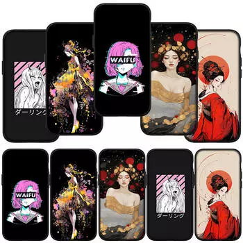 для iPhone 16 15 XR Samsung Galaxy S24 S23 Plus Xiaomi Redmi Note 13 12 11 Pro Max 14 OPPO Huawei Чехол Ahegaos Hentai Manga Harajuku Anime Girl Чехол for Huawei P30 Lite аэро