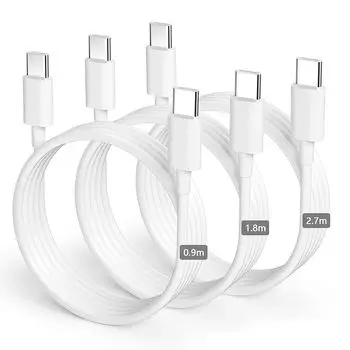 Для iPhone 16 кабель типа C Кабель C-to-C кабель для быстрой зарядки TYPE-C 60 Вт Совместимость с USB PD Синхронизация данных Предотвращение отключения Высокая