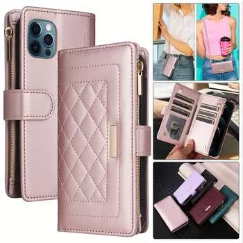 Для iPhone 16 Pro Max 15 Plus 14 13 12 11 X XS Для Samsung Galaxy S24 Ultra S23 FE S22 S21 S20 A55 A35 A15 A54 A34 A14 A33 A53 A73 кожаный чехол для телефона iPhone 6 (iPhone 6S) чёрный