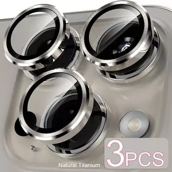 для iPhone 16 Pro Max 15 Plus 14 13 Mini 12 11 Защитная пленка для объектива камеры из закаленного стекла, защитная пленка для экрана, металлическая крышка для камеры, титан, черный, фиолетовый, 3 шт./лот iPhone 16 Plus фиолетовый