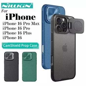 Для iPhone 16 Pro Max чехол для телефона Nillkin CamShield Prop жесткий PC+TPU чехол противоударный задний чехол iPhone 16 Pro чёрный