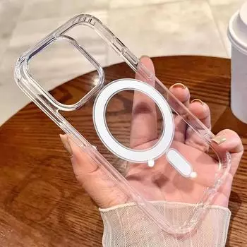 Для iPhone 16 Pro Max роскошный магнитный прозрачный чехол Magsafe для iPhone 11 12 13 14 15 16 Plus X XS XR XS Max защитный чехол iPhone X прозрачный