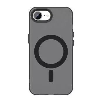 Для iPhone 16E 16e SE4 2025 Магнитный для беспроводной зарядки Magsafe Карамельный цвет Прозрачный ПК + ТПУ Ударопрочный бампер для iPhone 16 Pro Max For iPhone 16E чёрный