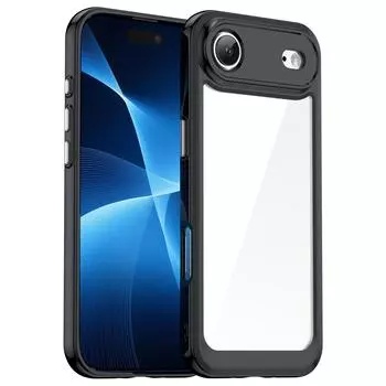Для iPhone 17 Air Чехол ТПУ+Акрил Защитный Прозрачный Чехол для Телефона Black