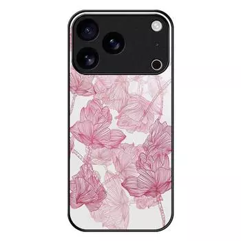 Для iPhone 17 Pro Max Чехол PC TPU Закаленное стекло Печать с рисунком Противоударная Задняя крышка для телефона B0327