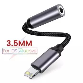 Для iPhone 3,5 мм Aux адаптер кабель 3,5 к Lighting Audio OTG для iPhone 14 13 12 11 Pro Max адаптер для наушников для iPhone X XS 7 8