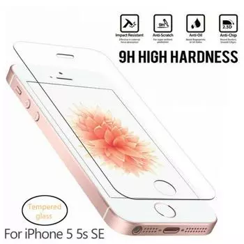 Для iPhone 5S Защитная пленка из закаленного стекла для iPhone 5 5C SE Защитная пленка 6 6s 7 8 Plus XR XS 11 Pro Max For iPhone 5 чистый