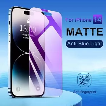 Для iPhone 6 6S 7 8 Plus SE 2020 X XR XS 11 12 13 mini 14 15 16 Pro Max 14 Plus защитное стекло с защитой от синего излучения iPhone 13