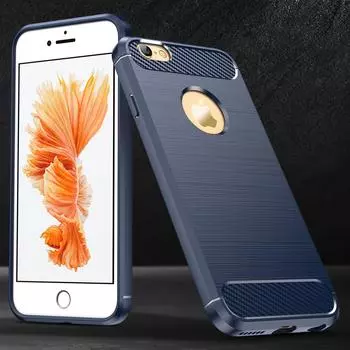 Для iPhone 6Plus iphone 6s plus i6s+ противоударный матовый чехол роскошная задняя крышка для apple iphone6s plus мягкие силиконовые чехлы For iPhone6 plus чёрный