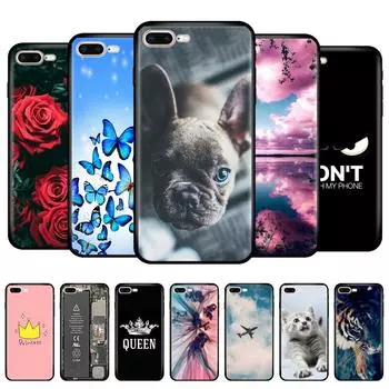 Для iPhone 7 8 Чехол силиконовый мягкий ТПУ Чехол для Apple iPhone 7 8 plus Сумка Funda coque etui bumper paiting черный ТПУ чехол iphone 7