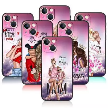 Для iPhone 8 Plus 13 Pro Max 14 XR 12 XS 7 11 X SE2 5S Mini SE2022 6S 5 SE чехол женский модный для девочек супер мама ребенок ТПУ iPhone 14