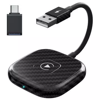 Для iPhone автомобильный адаптер Dongle 2.4Ghz 5GHz WIFI беспроводной Carplay Dongle Bluetooth-совместимый 5.0 поддержка автомобилей с CarPlay CHINA