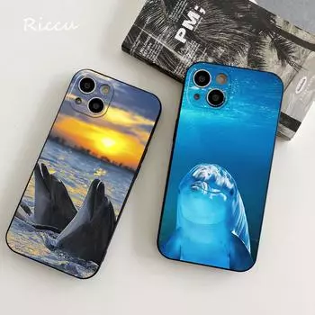 Для iPhone милый чехол для телефона с дельфином ДЛЯ iPhone 14 11 12 Pro 8 7 Plus SE X Pro 14 MAX 12 13 MINI XR XS iphone 14 Мягкие чехлы для телефонов iphone 14 MAX