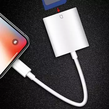 Для iPhone Multi Card Reader Для Lightning Для SD TF Поддержка карт памяти 1to1