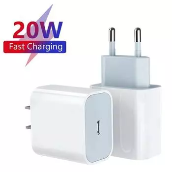Для iphone PD 20 Вт USB-зарядное устройство для телефона Быстрое зарядное устройство для iPhone iPad Samsung OnePlus Настенный адаптер для быстрой зарядки Кабель TypeC с вилкой европейского стандарта EU Plug