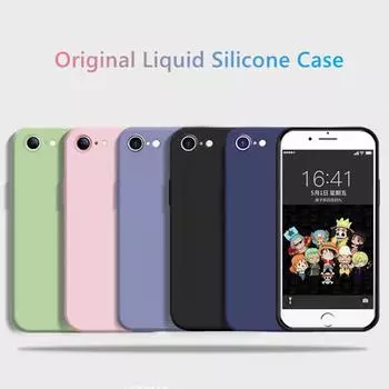 Для iPhone SE Чехол Для iPhone SE 2020 2022 SE2 SE3 Чехол Coque Funda Мягкий жидкий силиконовый бампер для iPhone SE 2022 SE2 SE3 SE 2020 2022 чёрный