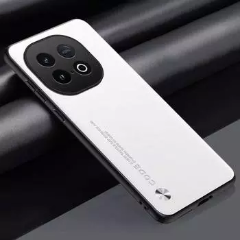 Для IQOO Z10 Turbo Pro чехол простой PU кожаный силиконовый TPU защитный чехол для VIVO IQOO Z10 Turbo Z 10 ударопрочный жесткий бампер vivo iQOO Z10 белый