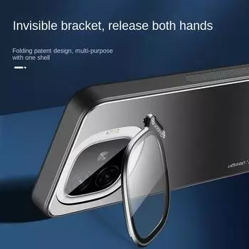 Для IQOO Z9 Turbo Z9X IQOOZ9 металлический чехол-держатель для объектива камеры для VIVO V30 Pro ультратонкий противоударный матовый чехол с полной защитой и подставкой для телефона For IQOO Z9 Turbo чёрный