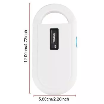 Для ISO IEC 11784/5 FDX-B/EMID цифровой ЖК-дисплей считыватель идентификаторов животных интеллектуальный 125 кГц / 134,2 кГц сканер RFID для чипов домашних животных белый