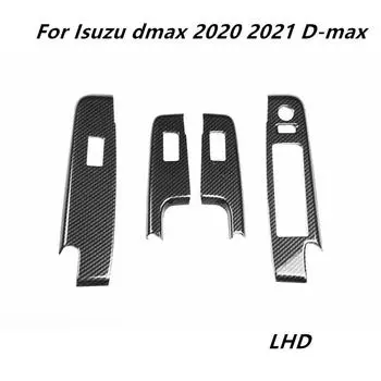 Для Isuzu D-max 2020 2024 2024 Аксессуары для украшения интерьера Карбоновый стиль Центральная консоль Окна Панель управления Наклейка ABS