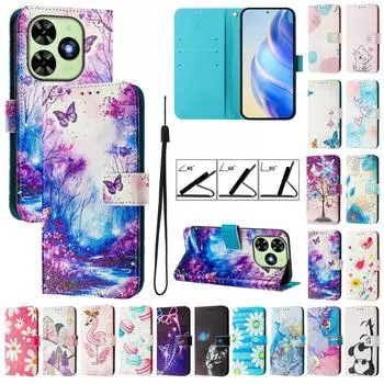 Для ITEL A80 4G A50 A48 RS4 S24 P55 Plus A70 A05S S23Plus S18 P40 кожаный чехол магнитный кошелек держатель для карт откидной чехол-книжка подставка защитные чехлы ITEL P38/ITEL S17