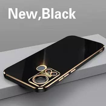 Для Itel S18 S663L защитный гальванический противоударный чехол Itel S16 Pro P36 Play чехол силиконовый мягкий ТПУ Itel S18 S663L чёрный