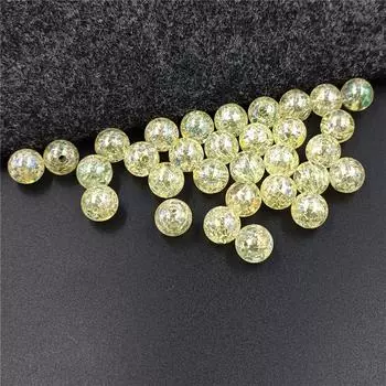 Для изготовления браслета и ожерелья 10 шт. 4 размера сломанные иллюзии ювелирные аксессуары акриловые свободные бусины DIY модные бусины 10mm 10pcs жёлтый