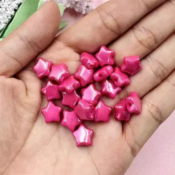 для изготовления браслетов, ожерелий, брелоков, 20 шт. модных материалов для бисероплетения, бусины в форме маленьких звездочек для DIY розы красного