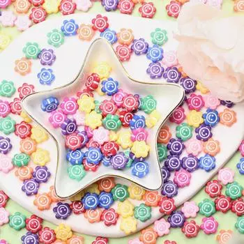 для изготовления браслетов свободные бусины цветы свободные бусины мода цветок улыбка смешанные цветные бусины DIY ювелирные аксессуары свободные бусины 30 шт 10 мм Solid Color