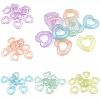 для изготовления ожерелья и сережек, креативные 10 шт., подвески с вертикальными отверстиями, бусины в форме сердца, акриловые аксессуары ручной работы, сделай сам, нежные ювелирные изделия синий