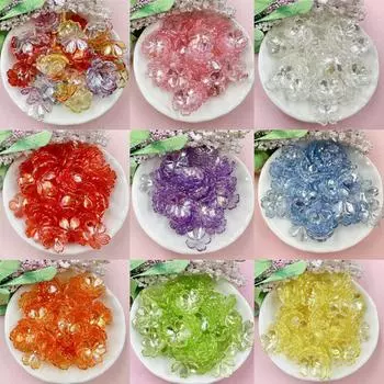 Для изготовления ювелирных изделий 100 шт. ожерелья DIY браслеты 14,7 мм высокое качество новые свободные бусины Galsang Flower акриловые серьги модная поставка белый