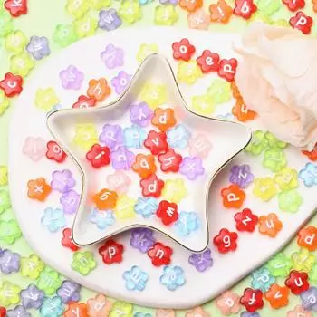 Для изготовления ювелирных изделий 20 шт. 11 мм подвеска конфетного цвета DIY поделки прозрачные цветы буквы свободные бусины ожерелье браслет оранжевый