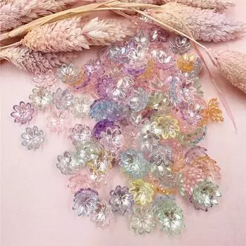 Для изготовления ювелирных изделий 9,5 мм в форме солнечного цветка браслет ручной работы ожерелье акриловые бусины «сделай сам» свободные бусины-разделители 100 шт. розовый