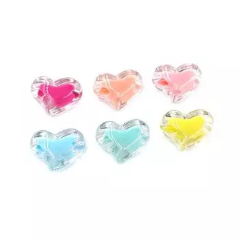 для изготовления ювелирных изделий Corespun DIY материалы для рукоделия подвески 10 шт акриловые тыквенные/персиковые сердечки бусины прозрачные/матовые Pumpkin/Transparent разноцветный