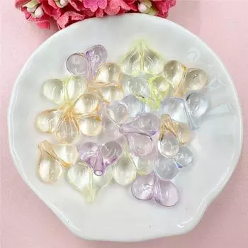 для изготовления ювелирных изделий DIY фурнитура телефонная цепочка 20 шт. акриловый браслет-ожерелье с бисером 12,5*14,5 мм прозрачное сердце свободные бусины ручной работы оранжевый