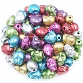 Для изготовления ювелирных изделий, мода, 10 шт., 11 мм * 13 мм, браслет на Хэллоуин, ожерелье, изготовление ювелирных изделий, бусины с черепом, бусины-проставки, серебряные, золотые ювелирные аксессуары 11x13mm серебряный