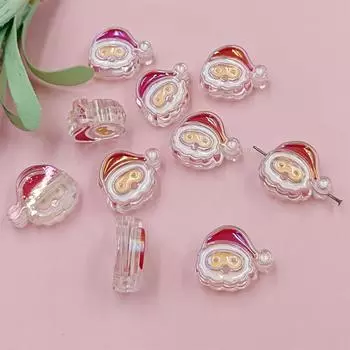 Для изготовления ювелирных изделий, новые подвески «сделай сам», 10 шт., мультиразмерный акрил, ручное ремесло, УФ-цветное покрытие, ювелирные аксессуары, рождественские аксессуары ручной работы Christmas Men