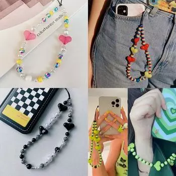 для изготовления ювелирных изделий свободные бусины 20 шт. акриловая цепочка для телефона 12,5*14,5 мм браслет-ожерелье с бисером фурнитура «сделай сам» прозрачное сердце ручной работы оранжевый