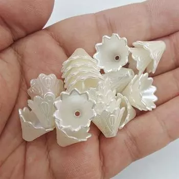 Для изготовления ювелирных изделий текстурированный ABS искусственный жемчуг свободные бусины DIY кулон бабочка цветок ожерелье браслет материал ручной работы 15# 50Pcs 7mm Flower