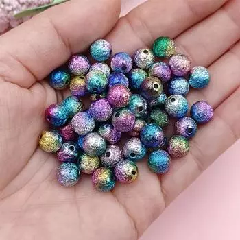 Для изготовления ювелирных изделий, высококачественный акрил, 100 шт./лот, ювелирные аксессуары, круглая форма, поиск ювелирных изделий, поделки, свободные бусины, 6 мм, 8 мм 6mm