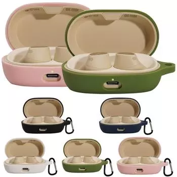 Для Jabra Elite 7 Pro силиконовый защитный чехол для наушников с крючком For Jabra Elite 7 Pro синий