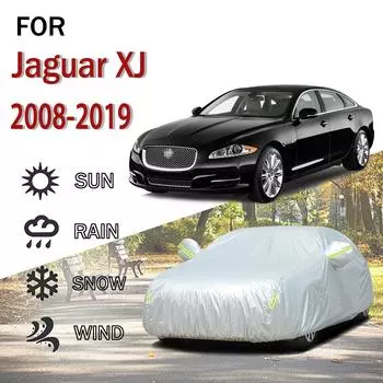 Для Jaguar XJ 2008-2019 наружная защита полная 190T автомобильные чехлы снегозащитный козырек пылезащитный чехол аксессуары для экстерьера автомобиля 5.3x2.0x1.5M серый